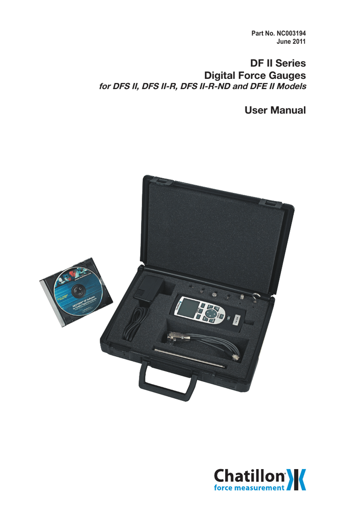 DF II Series Digital Force Gauges User Manual Manualzz