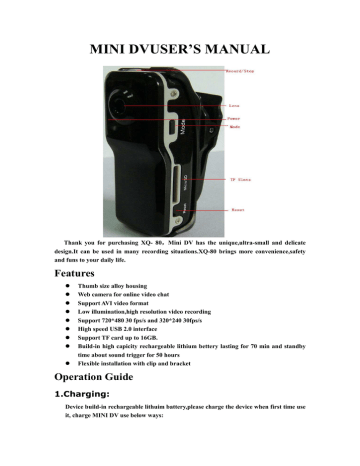 Mini Dv Manual