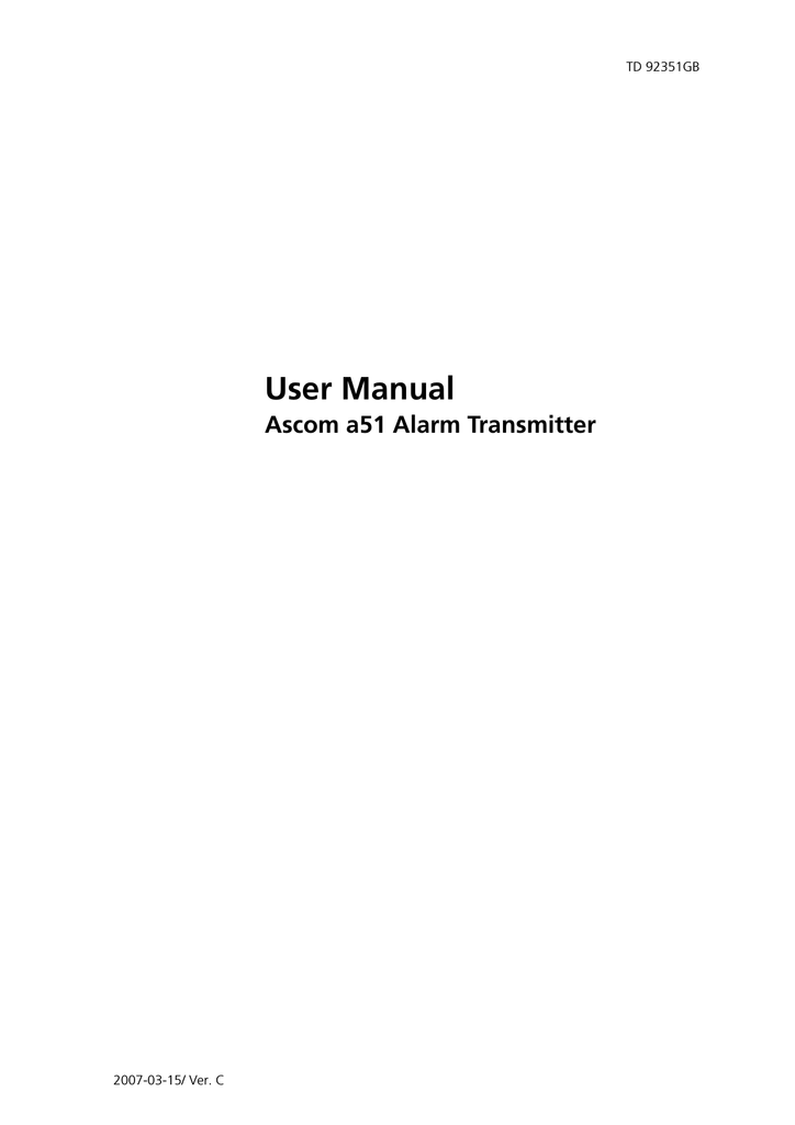 ASCOM A51 - User manual | Manualzz