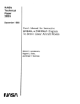 User's Manual for Interactive LINEAR, a FORTRAN Program to Derive Linear Aircraft Models