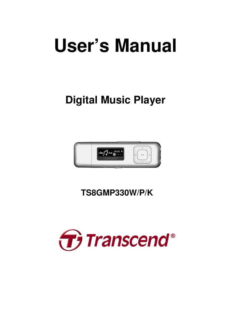 Transcend mp330. Transcend t Sonic 610. User s manual.