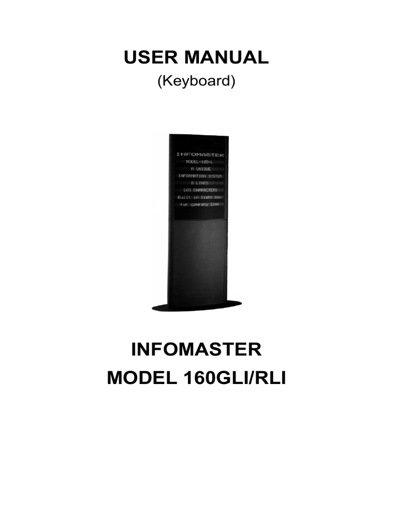 User Manual Infomaster Model 160gli Rli Manualzz