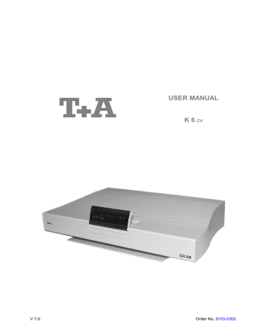 T+A K 6 CV User manual | Manualzz