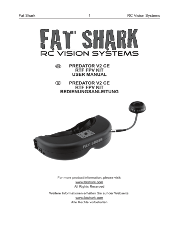 Fat Shark PREDATOR V2 CE User manual | Manualzz