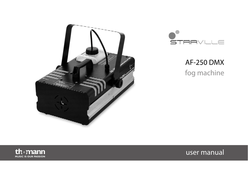 AF250 DMX fog machine user manual Manualzz