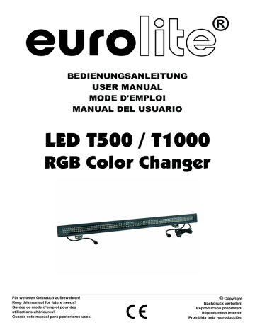 EuroLite LED T1000 User manual | Manualzz