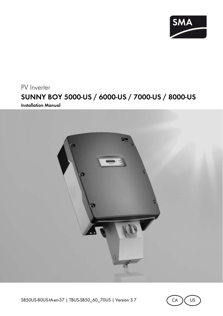 SUNNY BOY 5000-US/6000-US/7000-US/8000-US | Manualzz
