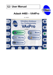 Vibration Analyser VA4Pro 4400 User Manual