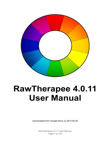 rawtherapee 5.0 user manual