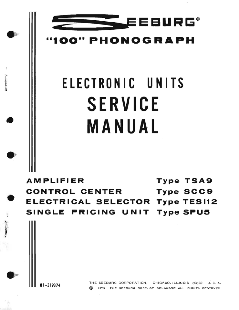 Seeburg lpc 480 service manual