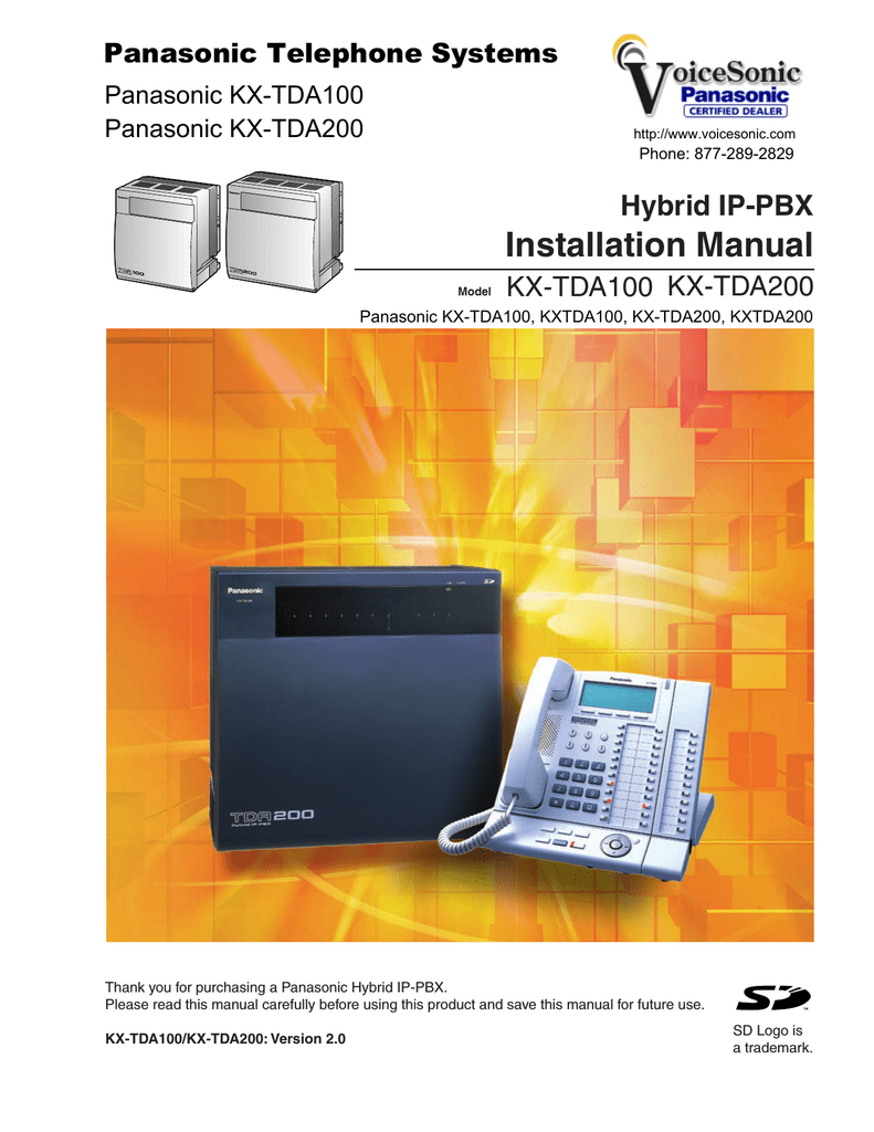 Panasonic Kx-tda200 Maintenance Console