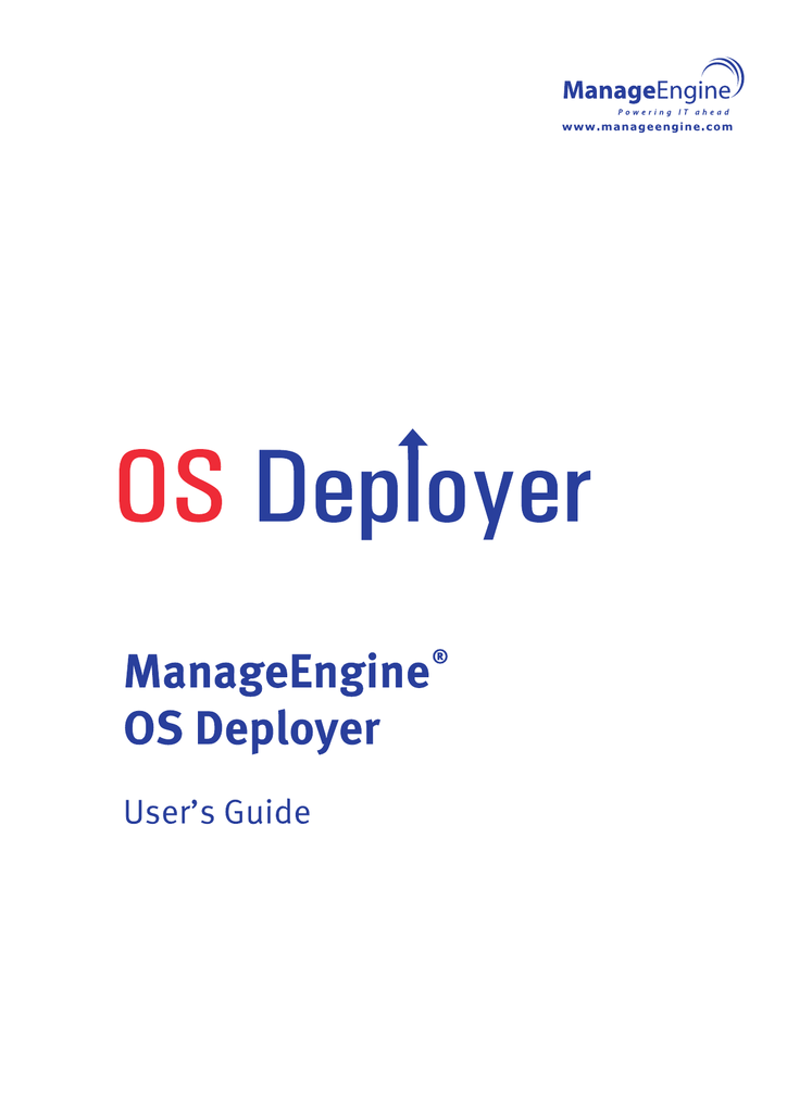 ManageEngine OS Deployer User's Guide | Manualzz