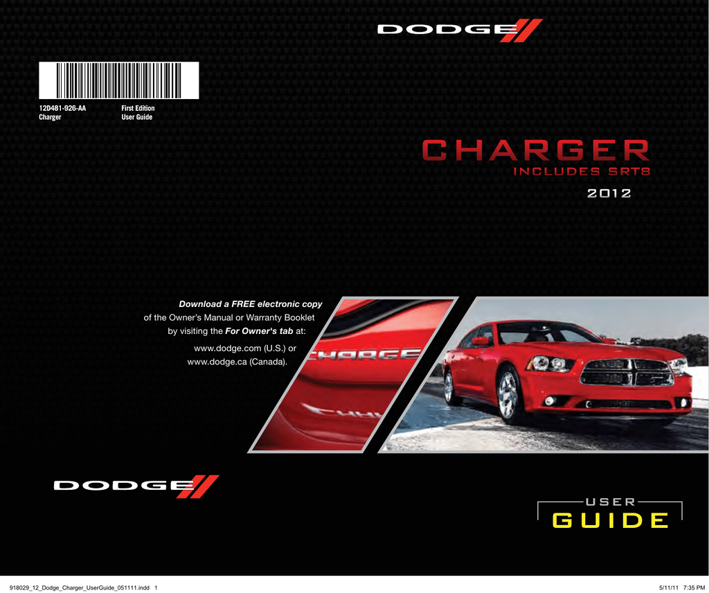 2012 Dodge Charger/Charger SRT8 User Guide Manualzz