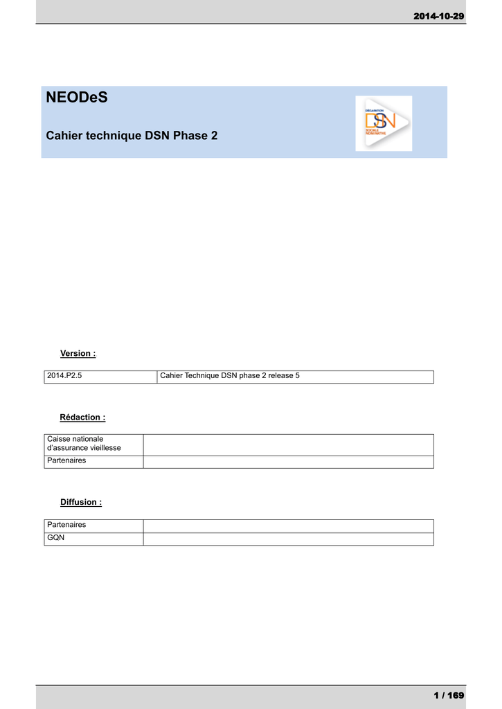 Cahier Technique De La Dsn Phase 2 | Manualzz