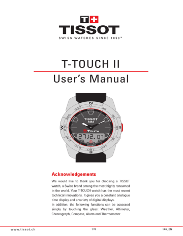 Tissot touch 2 clearance manual