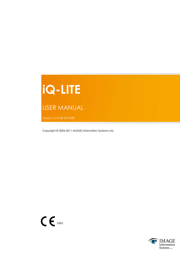 IQ-LITE 2 6 0 User Manual INT EN | Manualzz