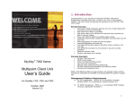 SKYWAY 7000 7100, 7300, 7500 User's Guide