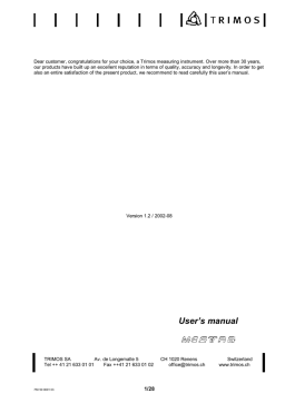 Measuring instrument Mestra User's manual
