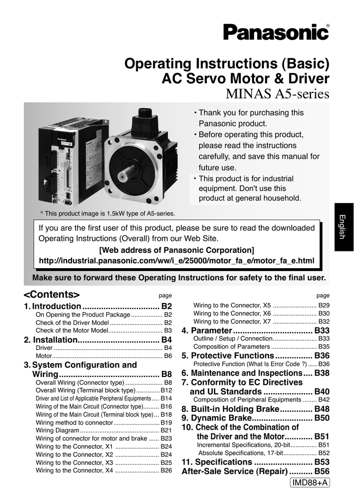Panasonic Servo Motor Error Codes