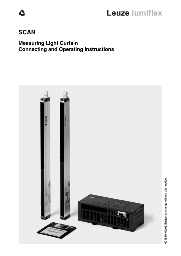 Measuring Light Curtain Connecting And Operating Instructions