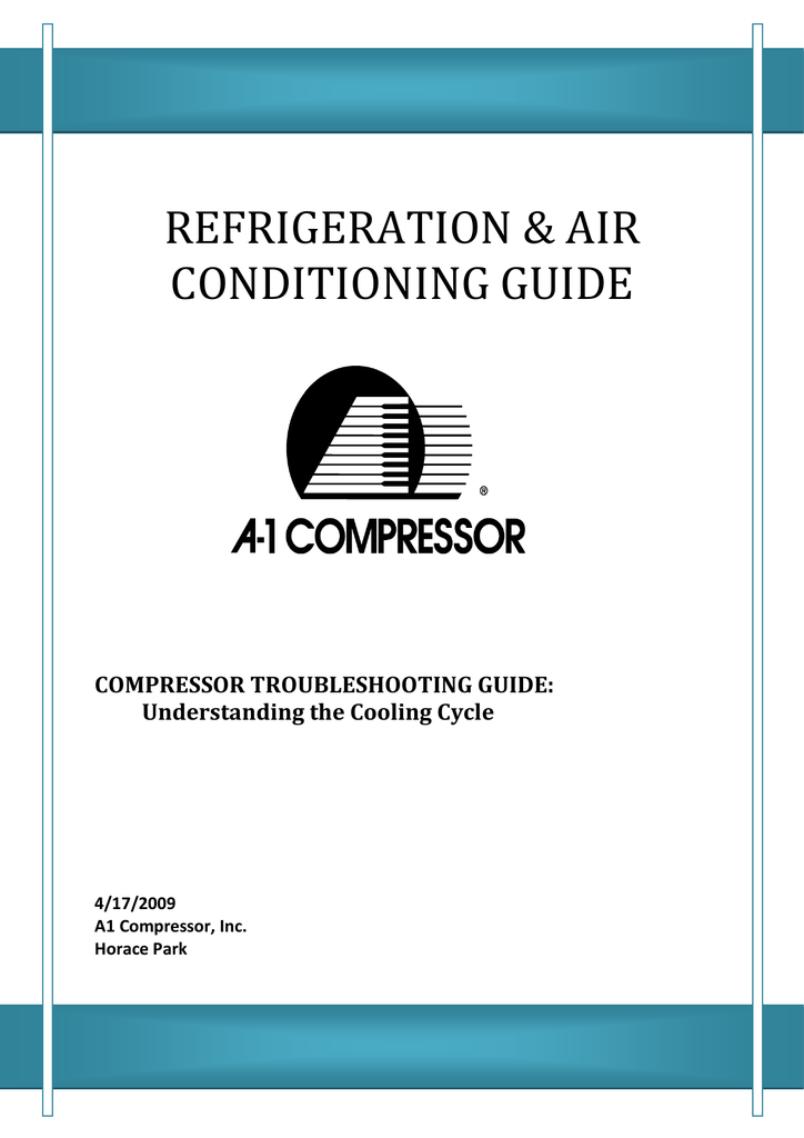 Reciprocating Compressor Troubleshooting Chart