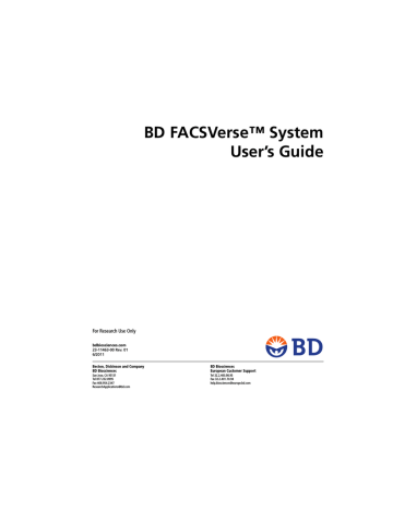 BD FACSVerse System User's Guide | Manualzz