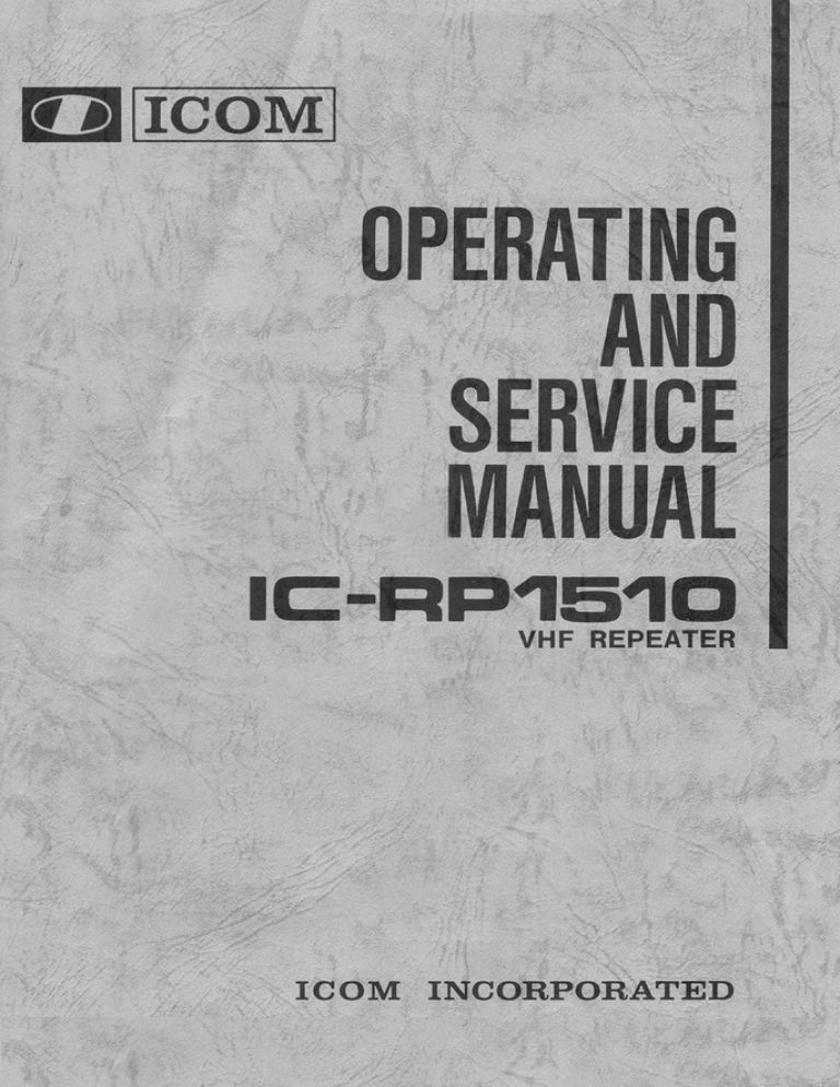 Operating And Service Manual Manualzz