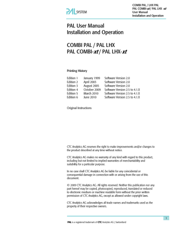 Pal User Manual Installation And Operation Bi Pal Pal Lhx Manualzz