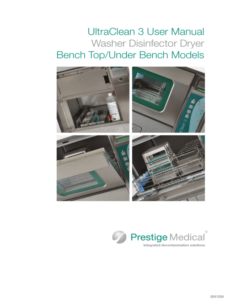 UltraClean 3 User Manual Washer Disinfector Manualzz