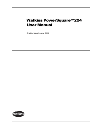 Watkiss PowerSquare™224 User Manual. Issue 5. June 2013 | Manualzz