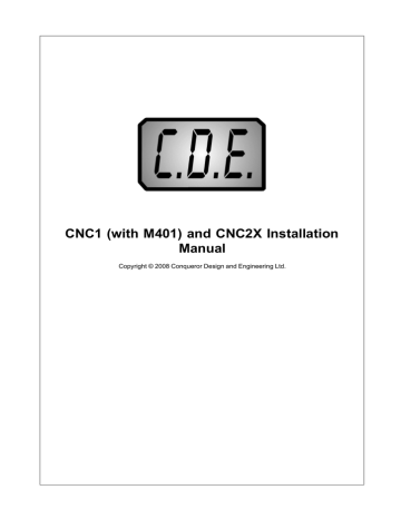 CNC1 with M401 and CNC2X Installation Manual | Manualzz