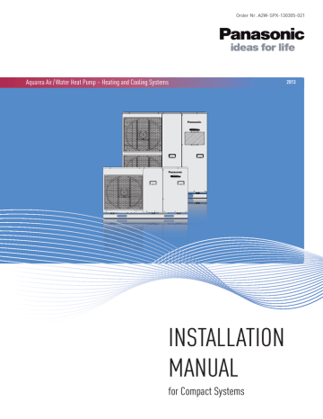 Aquarea Split Systems Installation Handbook 2013