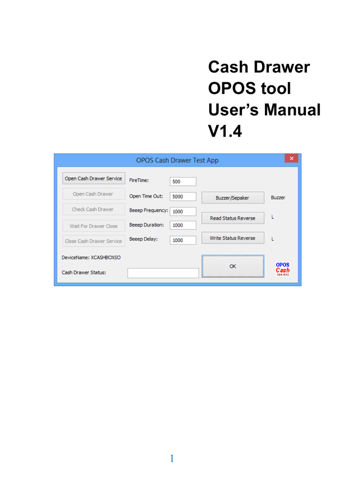 Cash Drawer Opos Tool User S Manual V1 4 Manualzz Com