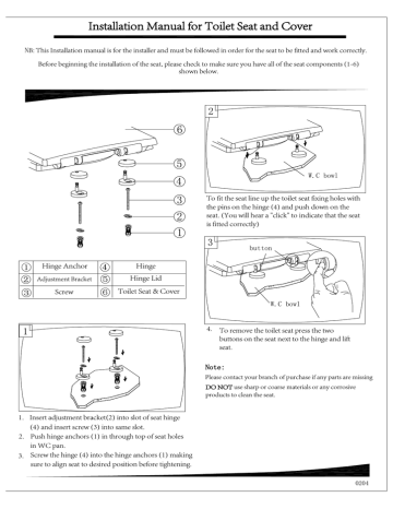 Installation Manual For Toilet Seat And Cover Manualzz - Kohler Toilet Seat Installation Manual Installation Manual For Toilet Seat And Cover Manualzz - Kohler Toilet Seat Installation Manual