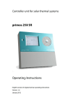 Controller primos 250 SR Operating Instructions