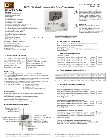 CRTP2 - Battery Operated Programmable - EPH Controls