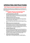 Safewell safe Operating Instructions