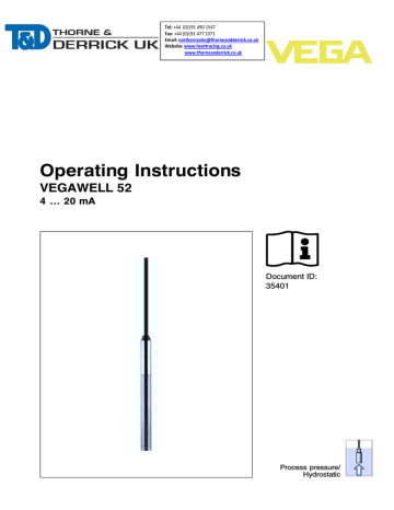 Operating Instructions - VEGAWELL 52 | Manualzz