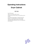ISE Dryer Cabinet DC158 Operating Instructions