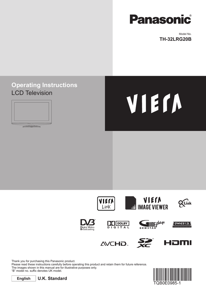 Operating Instructions LCD Television