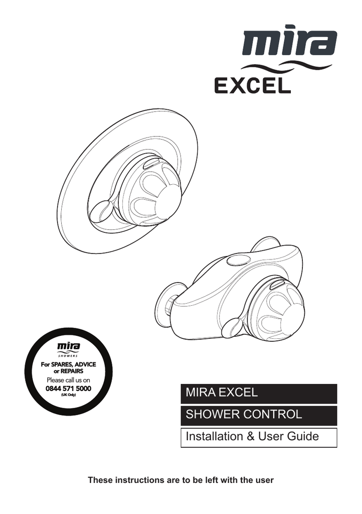 Installation & User Guide MIRA EXCEL SHOWER Manualzz