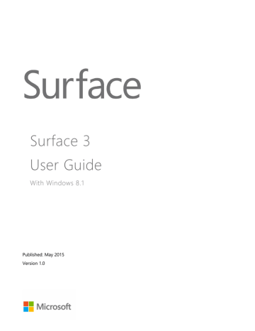Surface Pen and OneNote. Microsoft SURFACE 3 | Manualzz