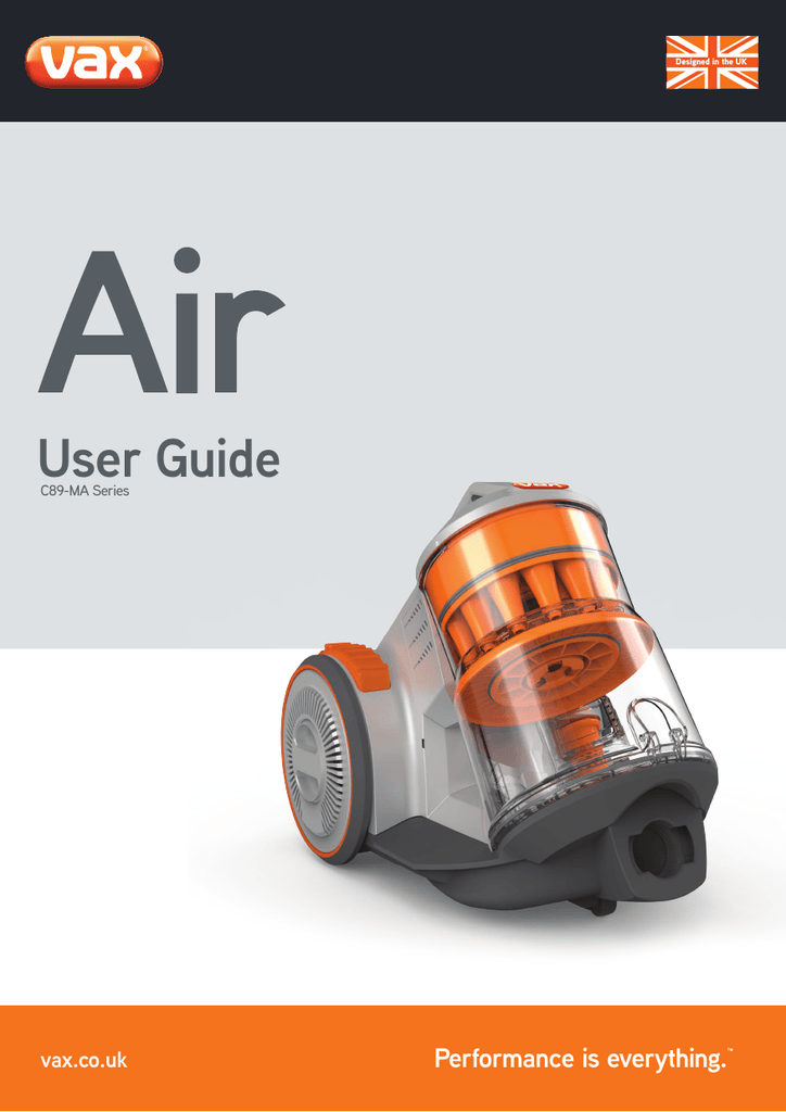 Vax Air Cylinder Vacuum Cleaner Owner 