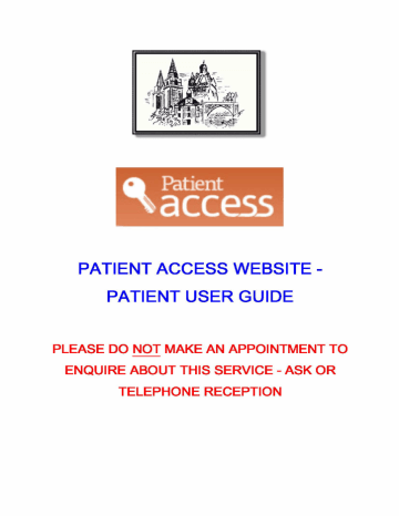 patient access website patient user guide manualzz