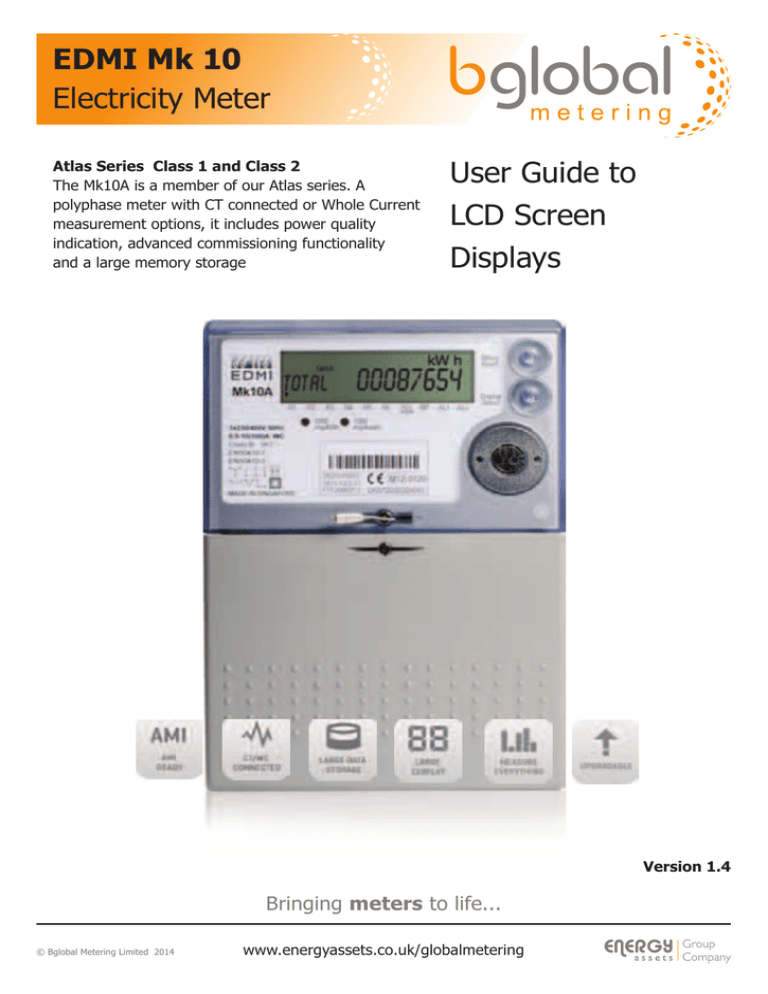 EDMI Mk 10 Electricity Meter User Guide to LCD Manualzz