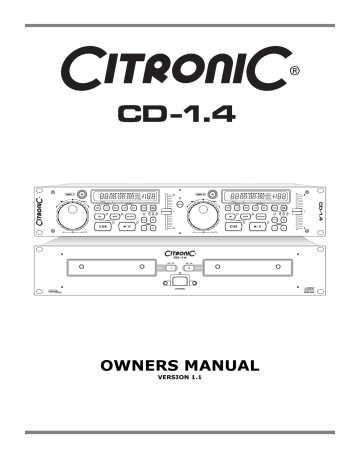 Citronic CD-1.4 Owner Manual | Manualzz
