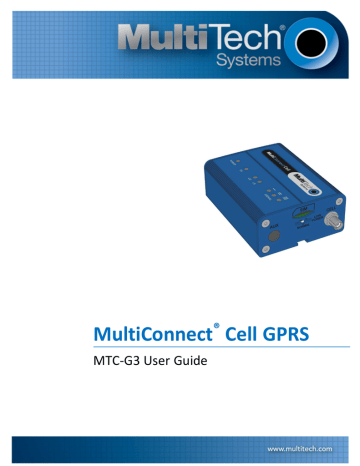 Cellular Modem MultiConnect Cell MTC-G3 User Guide | Manualzz