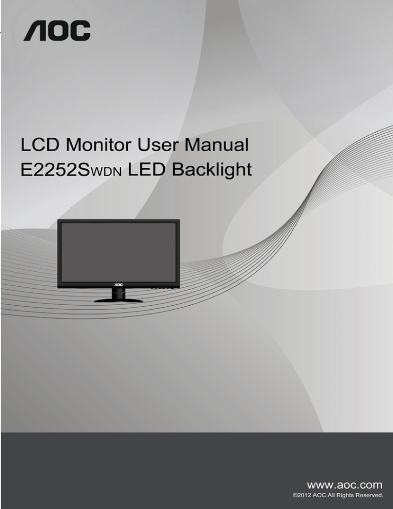 Aoc E2252swdn Owner S Manual Manualzz