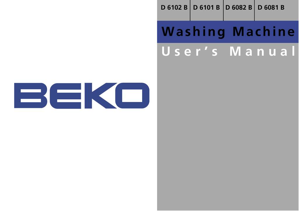 Beko D 6102 B User S Manual Manualzz Com