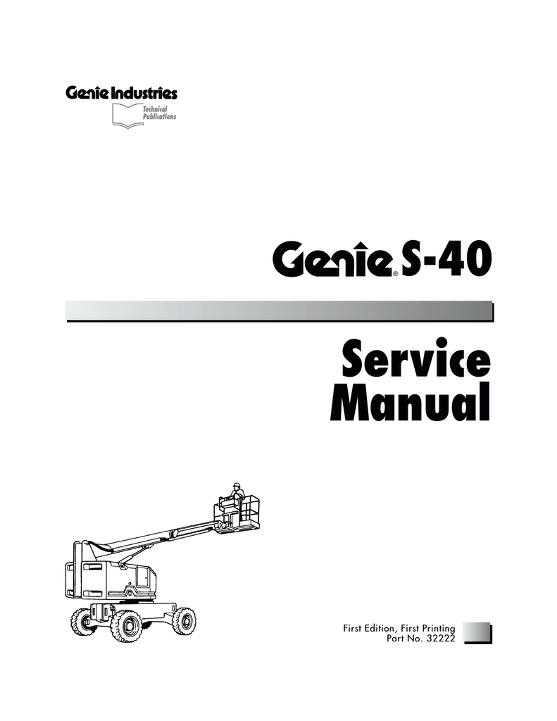 Genie 1930 Service Manual